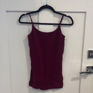 Elegant Burgundy Spaghetti Strap Camisole
